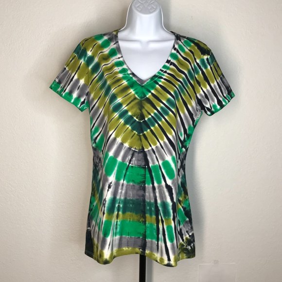 Women's Tie-Dye S/S V-Neck T-Shirt | Large - Picture 8 of 8